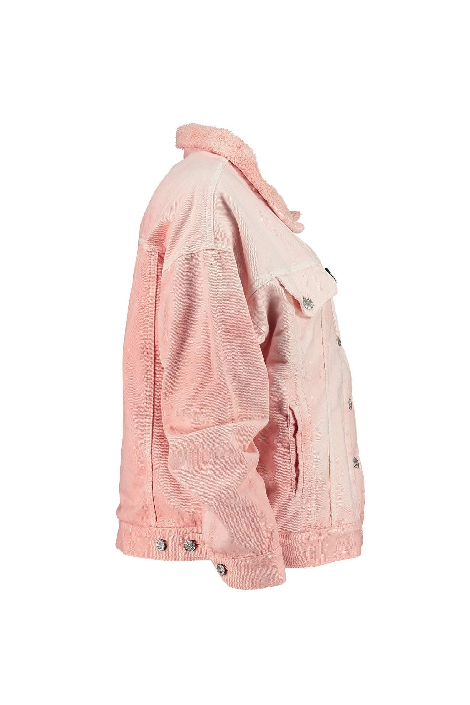 Posie Pink Acid Wash Denim Jacket